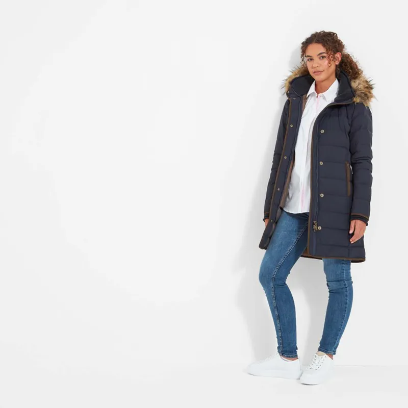 Schoffel Mayfair Down Coat - Midnight-1